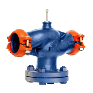 2FGB.B valves with grooved connection for high differential pressure application DN65-125, PN16, –10°C-150°C